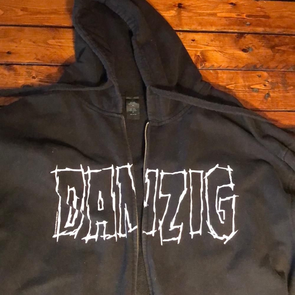 Danzig zip up hooded sweatshirt